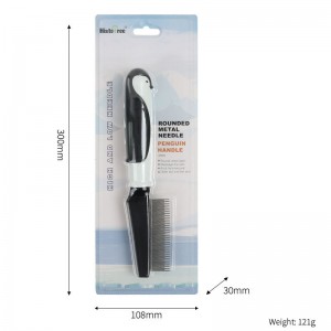 Penguin Handle  Metal Flea Comb