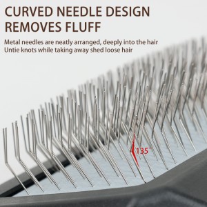 Pet Grooming Dog Slicker Brush With Super Soft Rubber Pet Brush