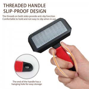 Pet Grooming Dog Slicker Brush With Super Soft Rubber Pet Brush