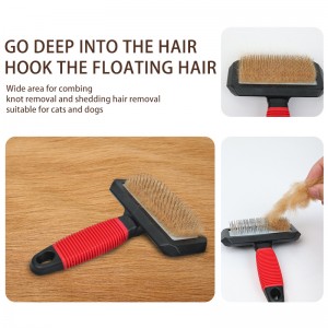 Pet Grooming Dog Slicker Brush With Super Soft Rubber Pet Brush