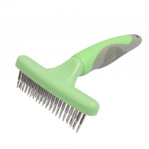 Double-Deck Cat Needle Brush Dog Pet Grooming Rake Brush