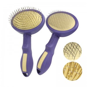 Purple Pet Air Cushion Needle Brush