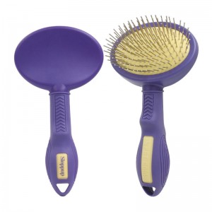 Purple Pet Air Cushion Needle Brush