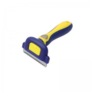 Asul At Dilaw na Detachable Cat Hair Deshedding Tool