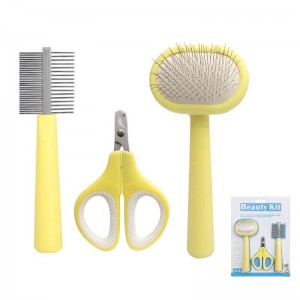 3 In 1 Cat Needle Brush Set Dog Pet Grooming Tool Kit