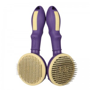 Purple Button Automatically Fade Hair Comb