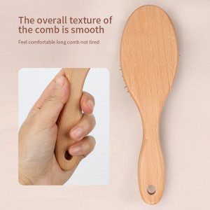 Pet Hair Grooming Tool Stainless Steel Dog Wood Pin Brush