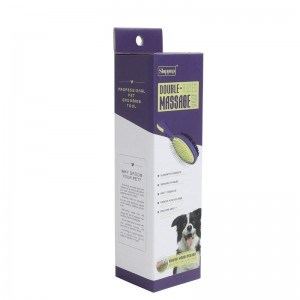 Purple Double Sided Pet Needle Grooming Brush