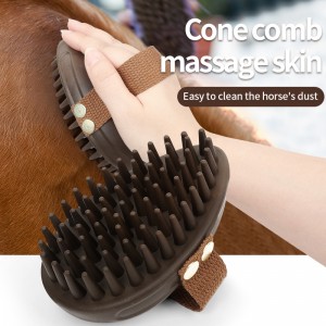 Pet Shampoo Bath Massage Soothing Rubber Brush for Dog and Cat Grooming