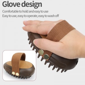 Pet Shampoo Bath Massage Soothing Rubber Brush for Dog and Cat Grooming