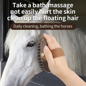 Pet Shampoo Bath Massage Soothing Rubber Brush for Dog and Cat Grooming