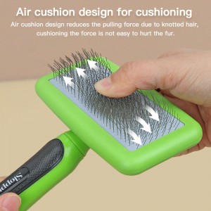 Pet Soft Slick Dog Hair Grooming Slicker Brush para sa Maikli o Mahabang Buhok