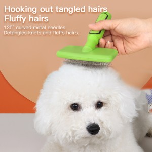 Pet Soft Slick Dog Hair Grooming Slicker Brush para sa Maikli o Mahabang Buhok