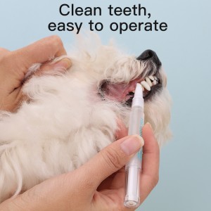 Pet Teeth Cleaning Toothbrush Pen Cat and Dog Pet Toothpaste Gel Cleaning Brush