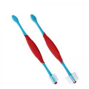Factory Wholesale Double Heads Cat Dental Brush Pet Tooth Brush Dog Toothbrush Dental Care