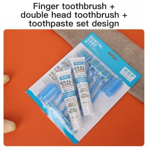 Pet Toothbrush and Toothpaste Beef Flavor Toothpaste Dental Care Kit for Dogs Oral Cleaning Set