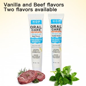 Pet Toothbrush and Toothpaste Beef Flavor Toothpaste Dental Care Kit for Dogs Oral Cleaning Set