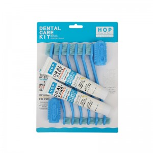 Pet Toothbrush and Toothpaste Beef Flavor Toothpaste Dental Care Kit for Dogs Oral Cleaning Set