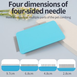 Plastic Stainless Steel Pet Cat Flea Comb Lice Cleaning Brush Combs para sa Mga Aso