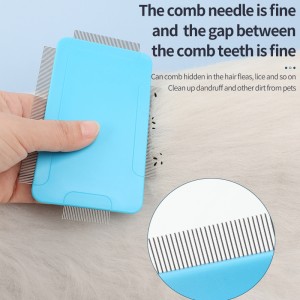 Plastic Stainless Steel Pet Cat Flea Comb Lice Cleaning Brush Combs para sa Mga Aso