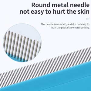 Plastic Stainless Steel Pet Cat Flea Comb Lice Cleaning Brush Combs para sa Mga Aso