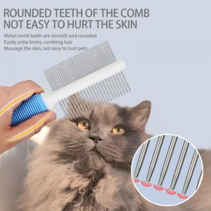 Portable Cute Pet Grooming Combs Cat Stainless Steel Needle Comb