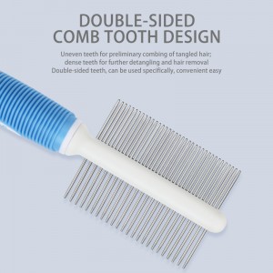 Portable Cute Pet Grooming Combs Cat Stainless Steel Needle Comb