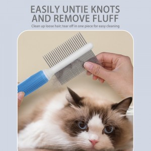 Portable Cute Pet Grooming Combs Cat Stainless Steel Needle Comb