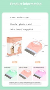 Portable Pet Comb for Dogs Cats Mini Face Comb Tear Stain Flea Remover Hair Cleaning Brush Facial Cat Grooming Comb