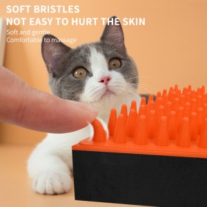 Portable Rubber with EVA Sponge Cat Shower Massage Brush Dog Pet Grooming Bath Brush