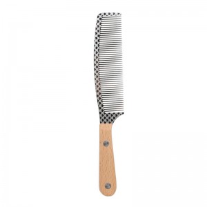 Solid Wood Handle Dog Grooming Comb