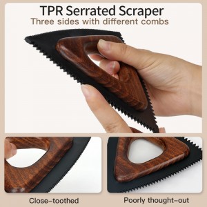 Portable Wooden Triangle Dog Hair Removal Carpet Pet Cat Hair Remover Tool for Car Furniture