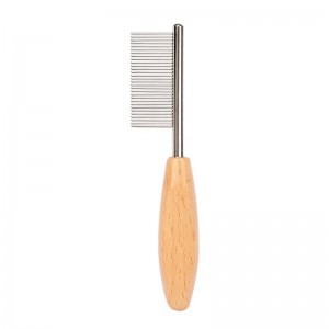 Premium Wooden Pet Flea Comb