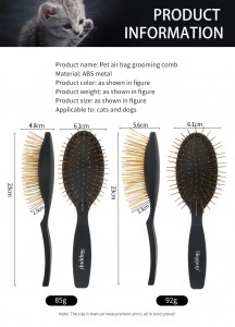 Private Label Wood 25mm 33mm Golden Long Pin Dog Hair Remover Hair Brush Pet Grooming Slicker Brush