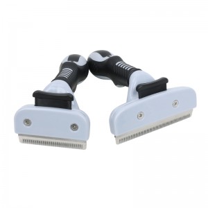 Propesyonal na Pet Comb Undercoat Shedding Rake B...