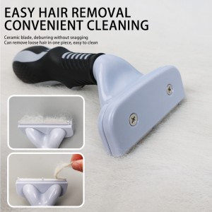 Professional Pet Deshedding Tool Cat Loose Fur Removal Brush Dog Grooming Brush for Shedding