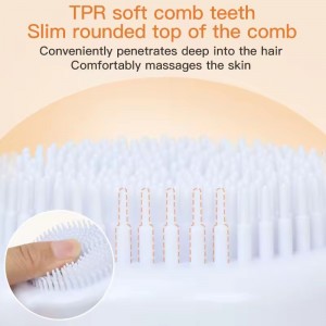 Pumpkin Design Dog Bath Brush Cat Massage Brush Pet Washing Soap Dispenser TPR Shower Brush