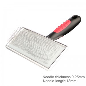 Pula At Itim na Simpleng Grooming Needle Comb
