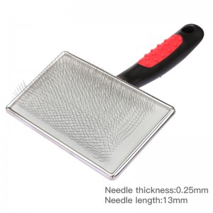 Pula At Itim na Simpleng Grooming Needle Comb