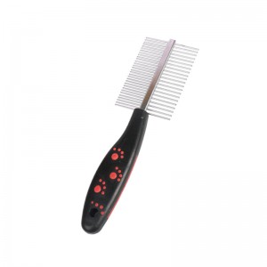 Red And Black Pet Flea Comb