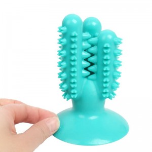 Jouets à mâcher de brosse à dents de chien de nettoyage de dents de chiots de cactus en caoutchouc pour les mâcheurs agressifs