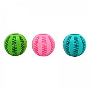 Interaktiver Kauspielzeugball aus Gummi für Hundefutter und Leckereien