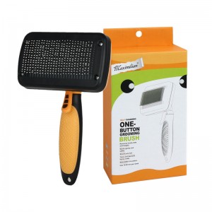 Self Cleaning Pet Pin Brush  With Sticky Beads