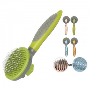 Naglilinis sa sarili ng Pet Grooming Comb na May Inalis na Floater