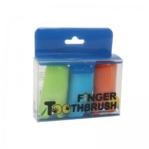Custom Logo Rubber Cat Toothbrush Pet Dog Finge...