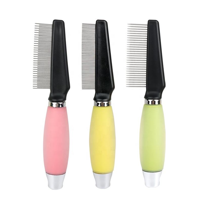 Silicone Handle ng Pet Cleaning Flea Comb