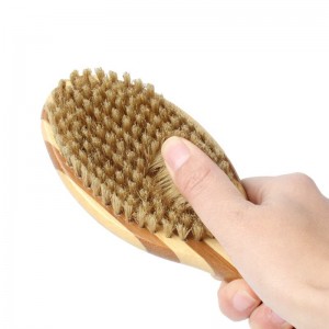 Single Double Sided Bamboo Wooden Pet Bristle Massage Brush