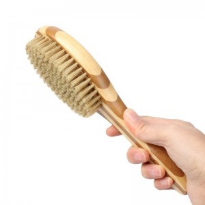 Single Double Sided Bamboo Wooden Pet Bristle Massage Brush