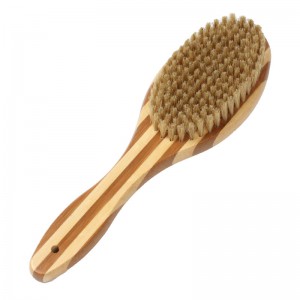 Single Double Sided Bamboo Wooden Pet Bristle Massage Brush