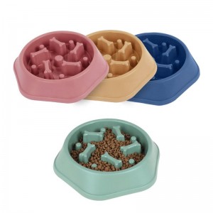 Plastic Slow Eating Pet Drinking  Food Bowl Slow Feeder Dog Bowl